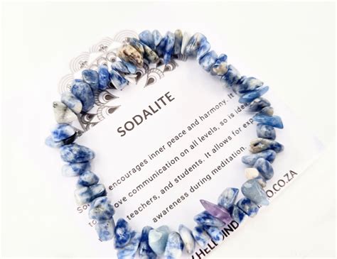 Sodalite Stone Chipped Bangle Hello Indigo Halo