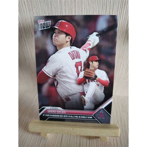 2023 Topps Now Shohei Ohtani 大谷翔平 627 二刀流威力 同場10k雙響 棒球卡 蝦皮購物