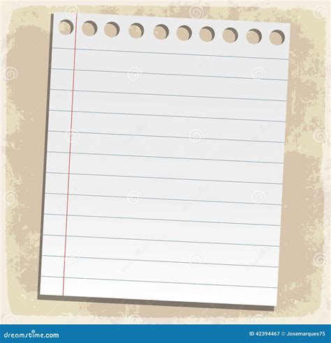 Paper Sheets Lined Paper And Note Paper Stock Vector Illustration Of