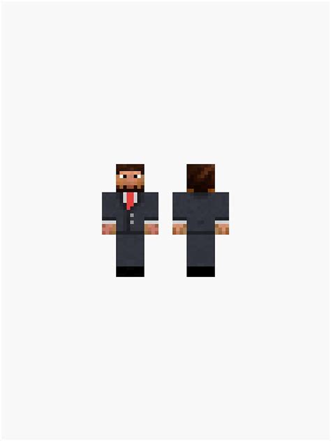 Jschlatt Minecraft Skin Sticker For Sale By Devilgirl121 Redbubble