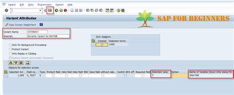 How To Create A Dynamic Variant In SAP Using TVARV Table SAP For