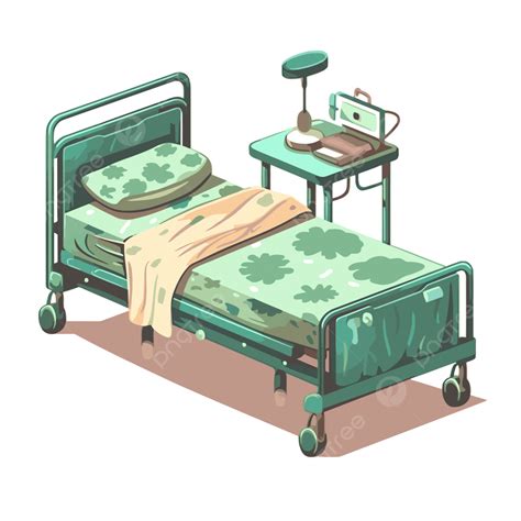 Cama De Hospital Vetor PNG Ilustração Médica De Clipart De Adesivo