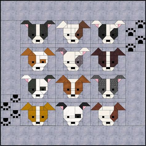 Sew Fresh Quilts: Dog Gone Cute - Paw Print bonus border blocks