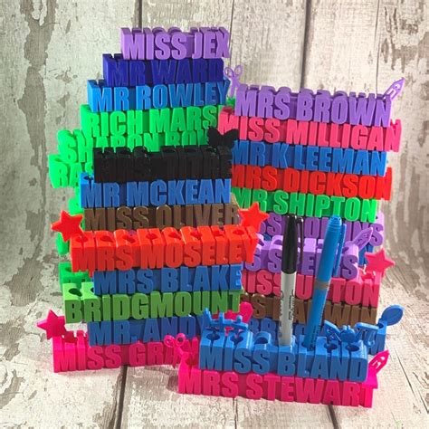 Personalised Pen Pot Teachers Ts 3d Printed Etsy Australia