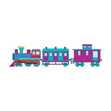 Colorful Train Vector Train Train Clipart Vehical Png And Vector