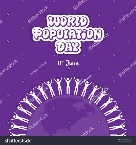 Creative World Population Day Vector Illustration Stock Vector Royalty