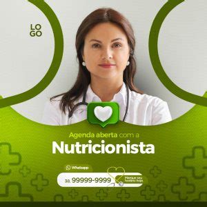 Agenda Aberta A Nutricionista Cl Nica M Dica Social Media Psd