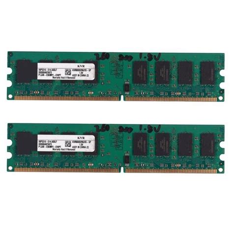 2x 2gb Ddr2 Pc2 6400 800mhz 240 Broches 18v Bureau Dimm Mémoire Ram