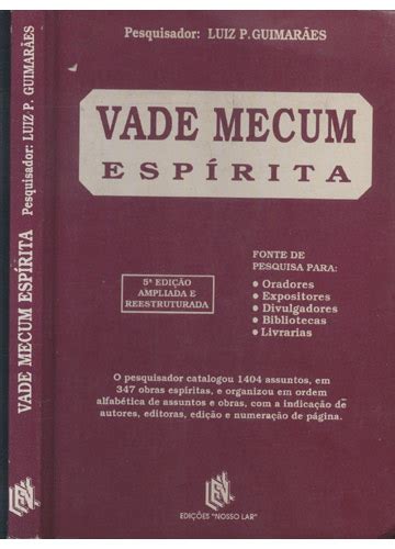 Sebo do Messias Livro Vade Mecum Espírita