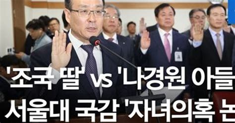 조국 딸 Vs 나경원 아들서울대 국감 자녀 의혹 논란영상 위키트리