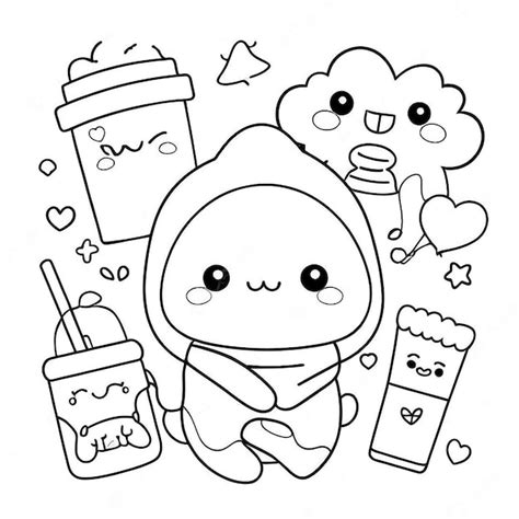 Desenho Para Colorir E Imprimir Kawaii