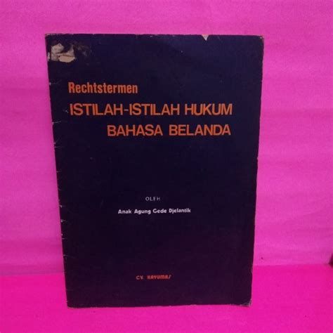 Jual Buku Istilah Istilah Hukum Bahasa Belanda Shopee Indonesia