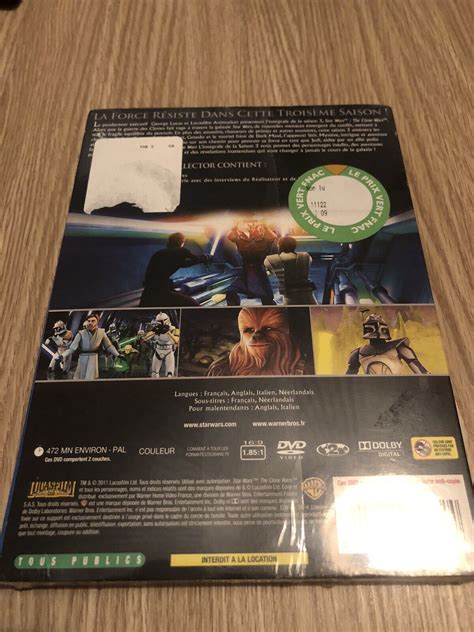 COFFRET 5 DVD STAR WARS THE CLONE WARS LINTÉGRALE DE LA SAISON 3