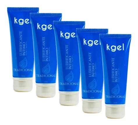 Lubrificante Íntimo Kgel 80g Base De Água Kit 5 Unidades