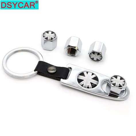 Dsycar 1set Zinc Alloy Anti Theft Car Wheel Tire Valve Caps Stem Air