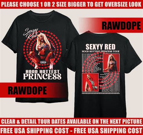 Sexyy Red T Shirt Sexyy Red Hood Hottest Princess Tour 2023 Etsy