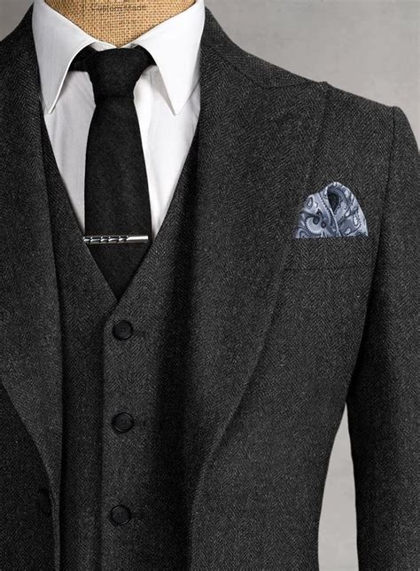 StudioSuits Peaky Blinders Suit Thomas Shelby Charcoal Tweed In