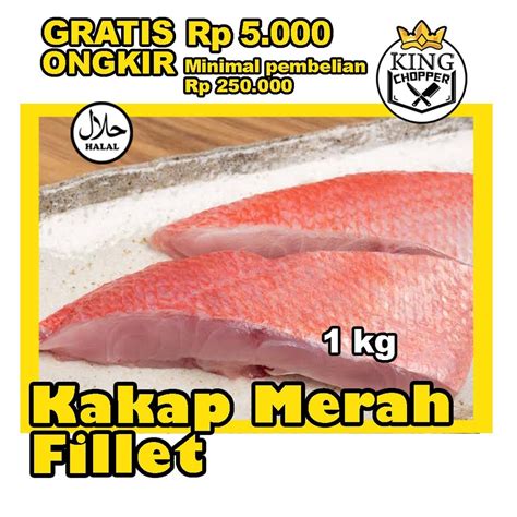 Jual IKAN KAKAP MERAH FILLET FROZEN FRESH SEGAR PUTIH BEKU RED WHITE