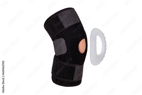 knee support brace  leg isolated  white background orthopedic