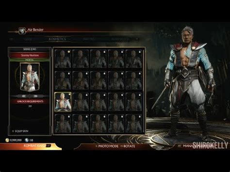 Mortal Kombat Fujin Character Customization All Outfits Gear