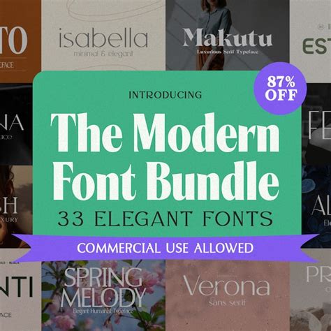 Modern Font Etsy