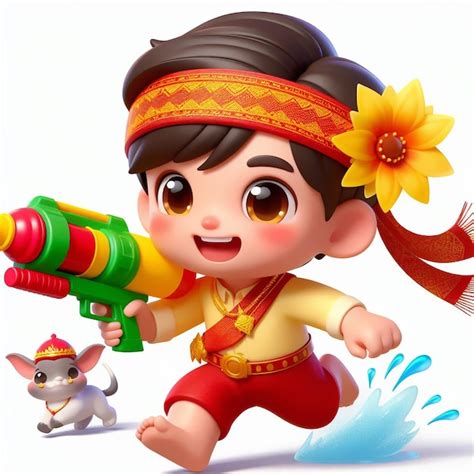 Premium Photo | A boy with a toy gun and a toy