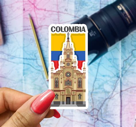 Colombia Travel Sticker Passport Souvenir Colombian Suitcase Decal Vacation Stickers Etsy