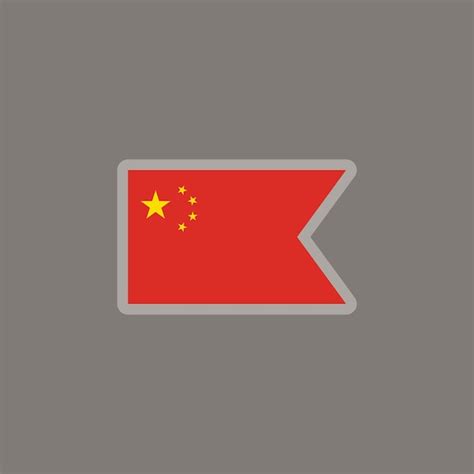 Ilustra O Do Modelo De Bandeira Da China Vetor Premium