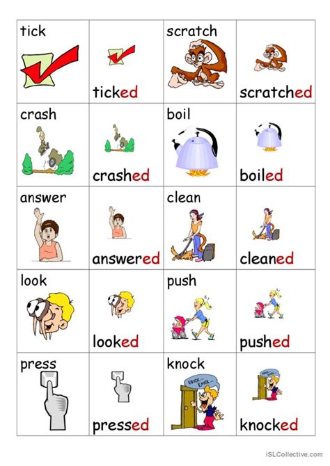 Simple Past Tense Playing Cards Warm English Esl Worksheets Pdf And Doc