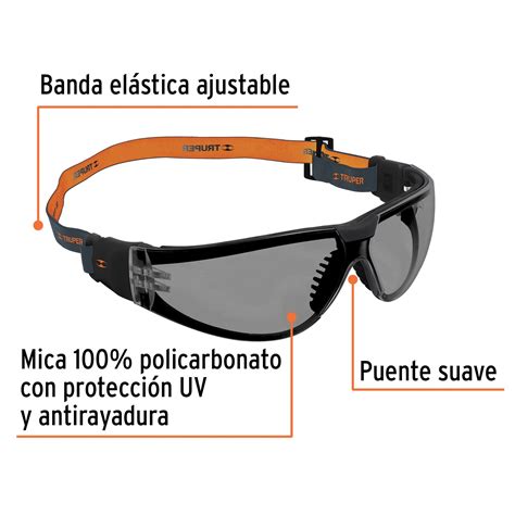 Lentes De Seguridad Gris Con Banda El Stica Active Lentes Y Goggles