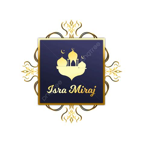 Plantilla De Tarjeta De Felicitación De Lujo Isra Miraj PNG Islam