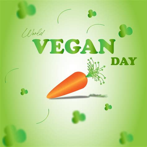 Premium Vector | World vegan day poster