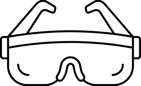 Black Linear Safety Glasses Icon Or Symbol 25084078 Vector Art At Vecteezy