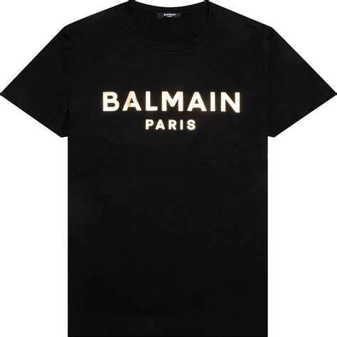 Buy Balmain Foil T Shirt Noir Xh1ef000bb29 Ead Goat