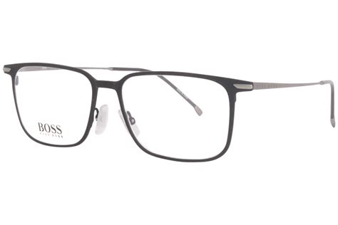 Hugo Boss 1253 003 Titanium Eyeglasses Mens Matte Black Full Rim 55 16 150