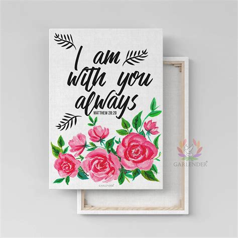 I Am with You always Canvas Art Print | Christian Decor | Garlender - Garlender