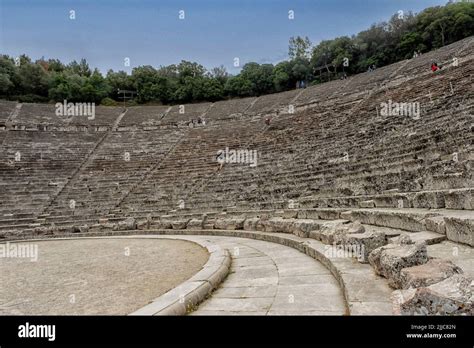 Antikes Theater Epidaurus Argolida Peloponnes Griechenland Das