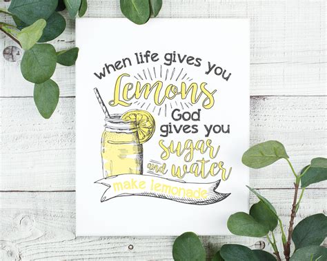 When Life Gives You Lemons 8x10 Printable  Png Svg Etsy