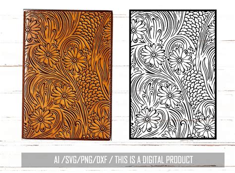 Tooled Leather SVG Floral Leather Svg Seamless Pattern Swirls Pattern