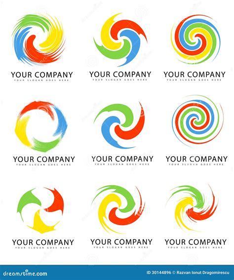 Swirl Logo Collection Stock Vector Illustration Of Commerce 30144896