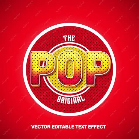 Premium Vector Pop Art Text Effect Logo Design Vector