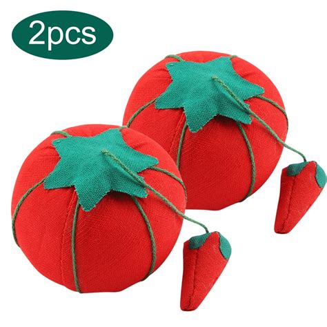 Ylshrf Pin Cushion Sewing Pin Cushion 2pcs Set Cute Tomato Ball Shape