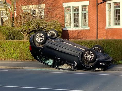 Only Minor Injuries After Car Overturned On Garstang Road In Fulwood