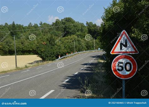 Speed Limit Sign Form France Stock Image Image Of Limit Rules 252160465