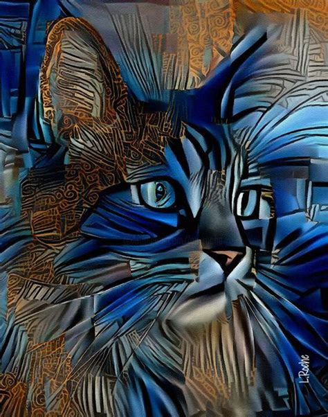 Shozen Cat Mix Media On Panel X Digital Arts By L Roche