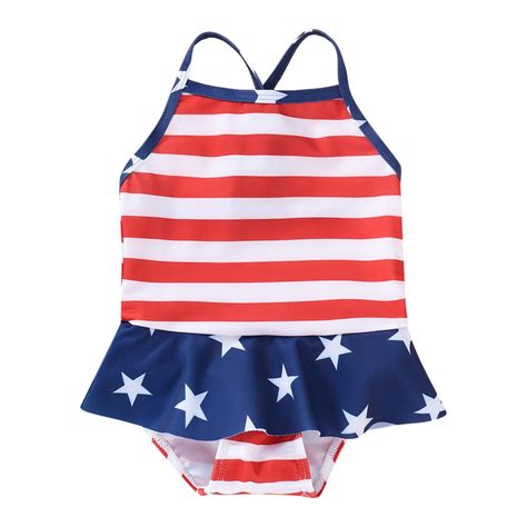 Baby Swimsuit Girl Summer Sleeveless Cartoon Print Bikini One Piece