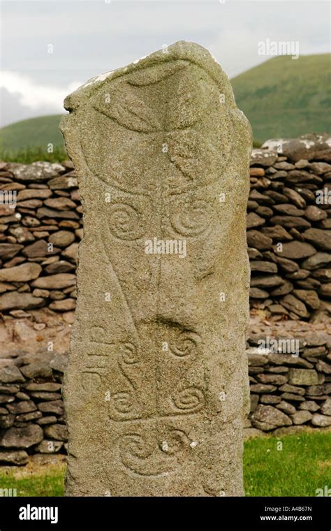 Ancient Celtic Tombstone Stock Photo - Alamy