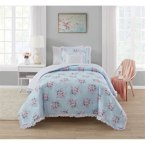 Simply Shabby Chic Reversible Bouquet Rose 3 Piece Comforter Set