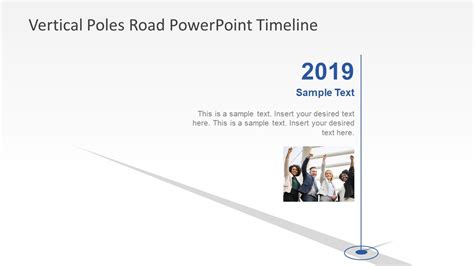 Vertical Poles Road PowerPoint Timeline & Presentation Slides