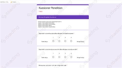 Detail Contoh Kuesioner Google Form Koleksi Nomer